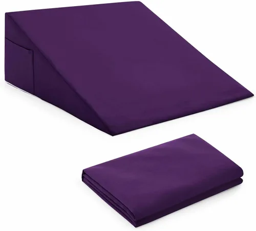 Vista 10 de Horbaunal Funda de Almohada de Cuña de Cama Azul con Diseño de Cremallera, Protector de Almohada de Cuña con Bolsillo Lateral para Almacenamiento