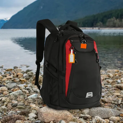 Vista 5 de Paquete de 8 candados para equipaje con llave + 8 etiquetas de viaje, etiquetas de equipaje para maletas, bolsas de etiquetas, etiquetas de nombre