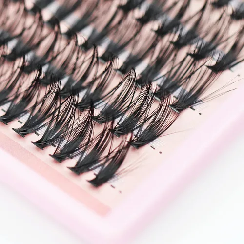 Vista 6 de Bodermincer 200 extensiones de pestañas mixtas/de 0.55-0.630-0.700 pulgadas, pestañas postizas de volumen ruso natural 3D de volumen ruso
