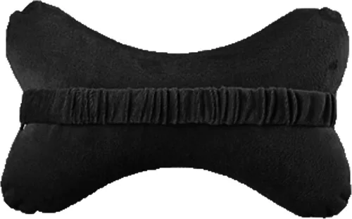 Vista 5 de Paquete de 2 almohadas de cuello de viaje en forma de hueso de perro con funda extraíble lavable de espuma viscoelástica para automóvil, autobús