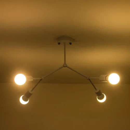 Vista 6 de Lámpara de techo moderna con múltiples cabezales, lámpara de techo LED, lámpara de techo retro industrial con personalidad compatible con luces