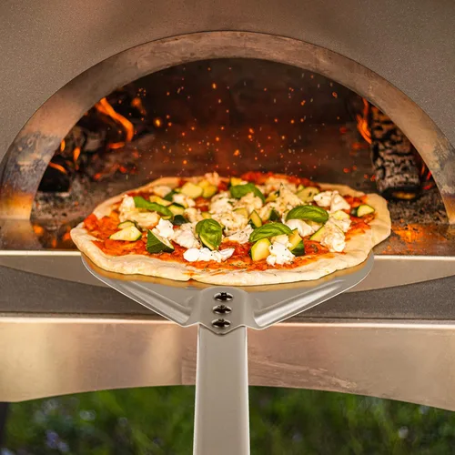 Vista 8 de Pizza Turning Peel – Paleta de aluminio ligera de 7 pulgadas con mango de aluminio recubierto de goma, diseño ergonómico, ideal para hornos de pizza