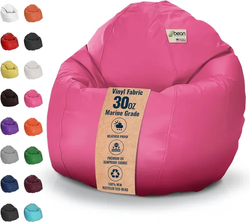 Vista 20 de Bean Products Funda de vinilo para puf de barco marino, estilo retro, resistente a la intemperie, para adultos, funda lavable sin relleno, cómoda