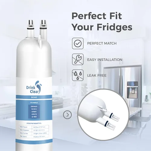 Vista 4 de EDR3RXD1 - Filtro de agua de repuesto, compatible con 4396841, filtro 3, 4396710, Kenmore 46-9083, 46-9030 filtro de agua para refrigerador, 1