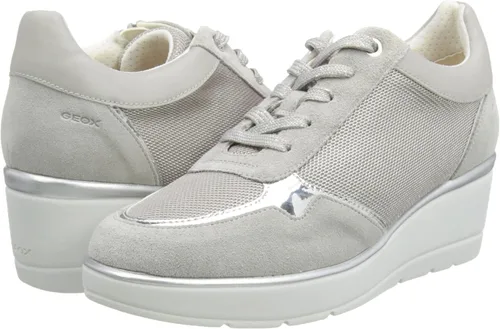 Vista 7 de Geox D Ilde A - Tenis de gamuza para mujer, gris, 8