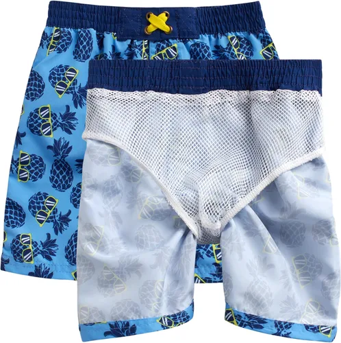 Vista 6 de Quad Seven Conjunto de protección contra erupciones para bebé, 6 piezas, camiseta de natación de manga corta, pantalones cortos y sombrero de cubo
