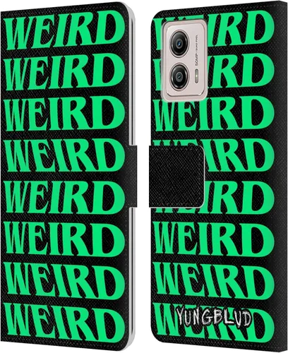 Vista 11 de Head Case Designs Officially Licensed Yungblud Face Graphics Leather Book Wallet Case Cover Compatible with Motorola Moto G53 5G