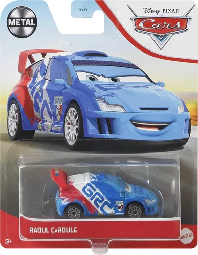 Vista 4 de Disney Cars Juguetes y Pixar Cars Raoul Çaroule, miniatura, juguetes coleccionables de autos de carreras basados en películas de autos, para niños