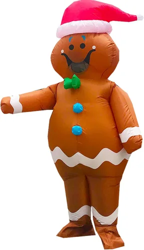 Vista 3 de ZISUEX Disfraz inflable de Navidad para disfraz de Navidad, disfraz de Navidad