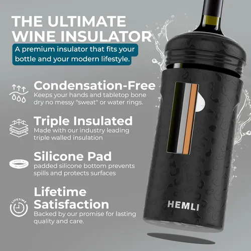 Vista 2 de Funda Aislante Refrigeradora para Botellas de Vino, Mantiene el Vino y el Champán Fríos durante 12 Horas, Enfriador de Botellas de Vino Aislado al