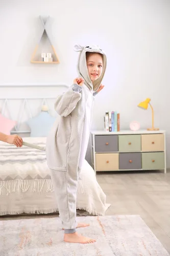 Vista 2 de CANASOUR - Pijama tipo mameluco para niñas y niños, unisex, de anime y de una pieza, para Halloween, Navidad, fiesta de disfraces y Cosplay, talla 4T