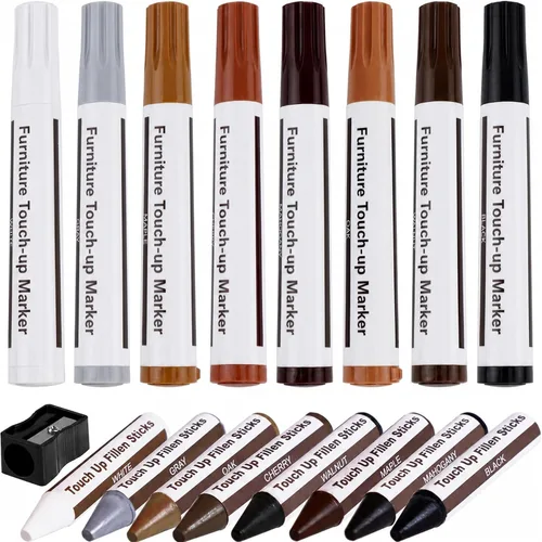 Vista 8 de SEISSO Kit de reparación de muebles de madera, rellenos de reparación de madera de 12 colores con masilla de madera. Se utiliza para manchas