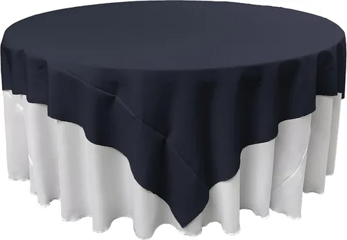 Vista 94 de LA Linen. Mantel cuadrado de popelina de poliéster
