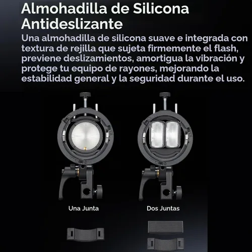 Vista 6 de Godox Soporte de flash Speedlite S3, soporte de montaje Bowens, agujero para paraguas, ± 90 ° de inclinación