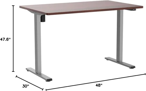 Vista 3 de FLEXISPOT EN1 Escritorio eléctrico de pie de una sola pieza de 48 x 30 Mahogany