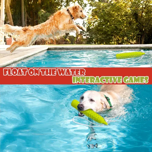 Vista 2 de BINGPET Juguete flotante para perros, 10.8 pulgadas, juguete grande de entrenamiento para recuperar parachoques, juego de remolcador para perros