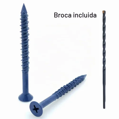 Vista 2 de BCP Fasteners Tornillos para hormigón con punta de diamante de cabeza plana