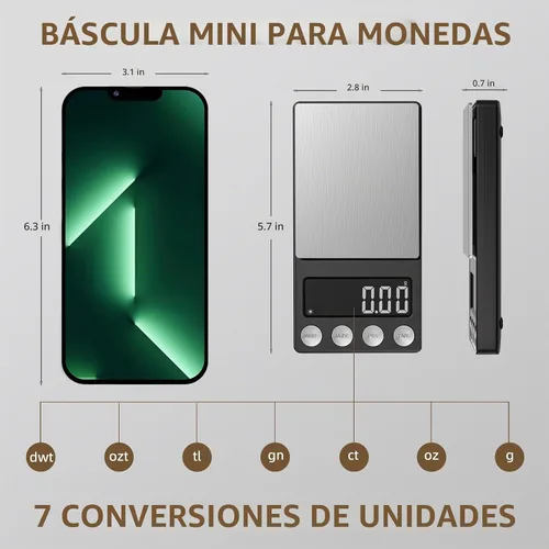 Vista 2 de SKEAP Báscula digital para monedas, escala de gramos, 0.00 oz de precisión para coleccionistas de monedas, cajeros bancarios y uso doméstico