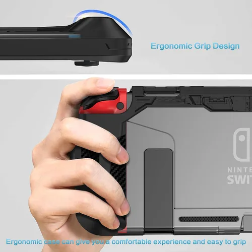 Vista 3 de PiMivco Dockable Case for Nintendo Switch 2017,Protective Case Compatible for Nintendo Switch and Joy-Con Controller ,TPU Grip Cover with