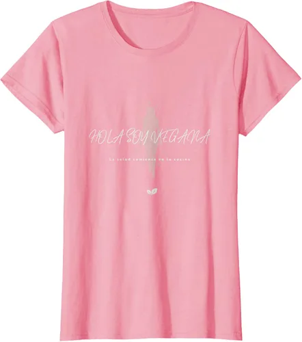 Vista 10 de Camiseta Hola Soy Vegana para mujer
