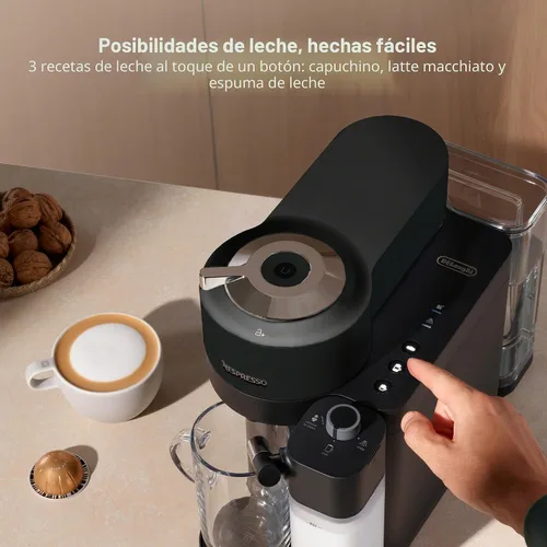 Vista 2 de Nespresso Vertuo Lattissima - Cafetera para café y espresso de De'Longhi, color negro mate y brillante