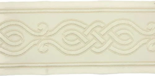 Vista 36 de Muestra 0.27 yardas 2.7 "cinta de jacquard de ajuste de cortinas en espiral para sus cortinas cortinas cortinas bandas cinta de ajuste V1 142 Beige