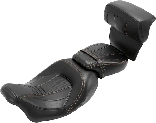 Vista 13 de TCT-MT Asiento de cuero de conductor y pasajero para Harley Street Glide Road King 2009-2019; Road Glide CVO Street Glide 2015-2019;Street Glide