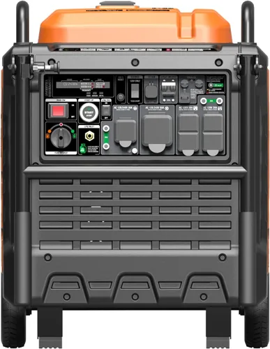 Vista 3 de GENMAX Generador portátil, motor portátil de combustible dual súper silencioso de 9000 W con capacidad paralela, arranque remoto/eléctrico, ideal