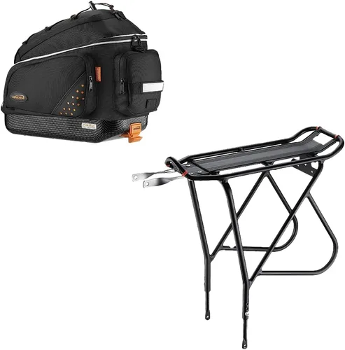 Vista 10 de Ibera PakRak - Mini bolsa para maletero de bicicleta y poste de asiento combinado de liberación rápida