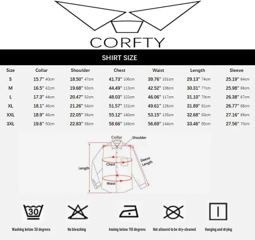 Vista 7 de corfty Camisa de vestir de manga larga para hombre, ajuste regular, elástica, sin arrugas, casual, con botones