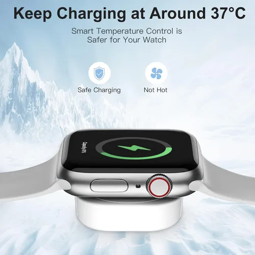 Vista 10 de Cargador USB iWatch compatible con cargador de Apple Watch, cable de carga rápida de 5 pies para i Watch Series 9, 8, 7, 6, 5, 4, 3, 2, SE/2, cable