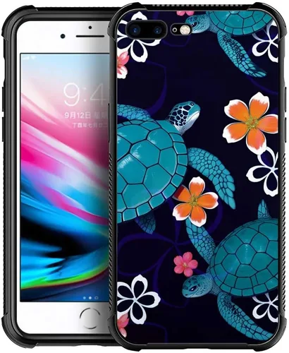 Vista 37 de Funda compatible con iPhone 8 Plus, diseño de elefantes africanos para iPhone 7 Plus, diseño de patrón a prueba de golpes, antiarañazos, carcasa