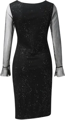 Vista 5 de Cocktail Dresses for Women 2023 Sexy Sequins V-Neck Split Midi Party Clubwear Dress PartyDresses for Women 2023