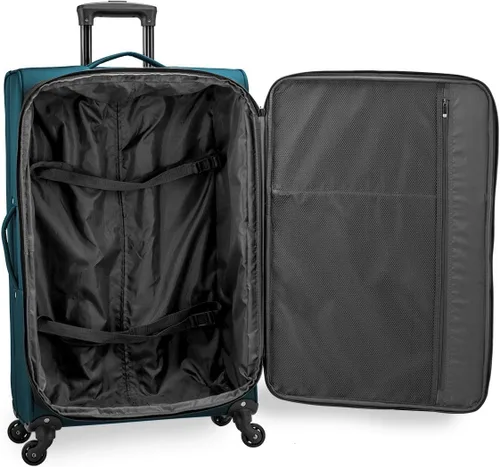 Vista 2 de U.S. Traveler - Equipaje extensible con ruedas giratorias y costado blando Anzio., Color verde azulado.), US08120E