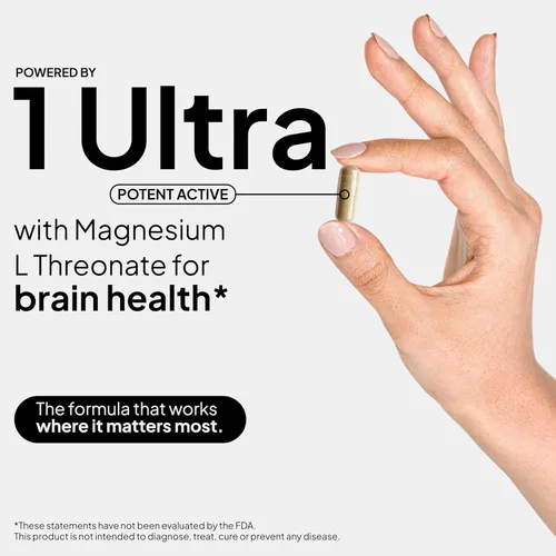 Vista 5 de Humming Herbs L-treonato de magnesio — 1,800 mg por porción (magnesio elemental 183 mg) — 90 cápsulas vegetarianas (30 porciones) — Apoyo