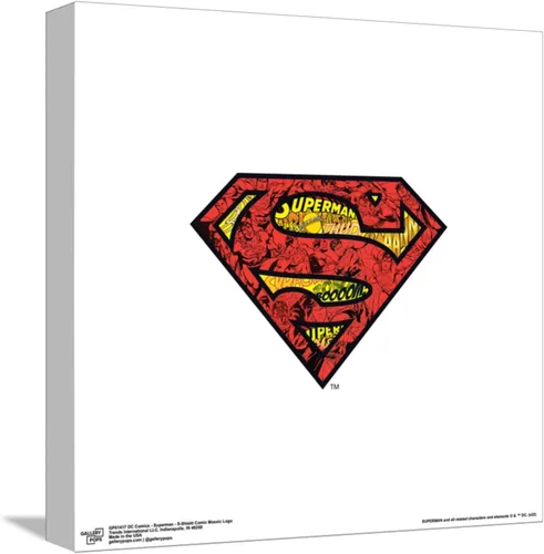 Vista 10 de Trends International Gallery Pops DC Comics Superman - Póster de pared con logotipo de mosaico de cómic S-Shield, 12 x 12 pulgadas, versión Versión