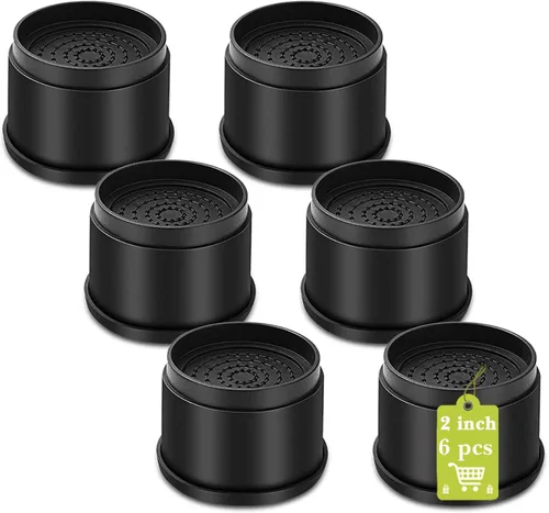 Vista 18 de Paquete de 12 elevadores de muebles de 1 pulgada, elevadores de cama ajustables resistentes para mesa, escritorio, sofá, silla, gabinete, marco
