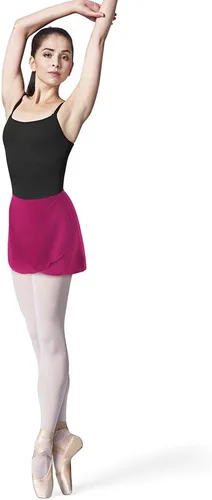 Vista 19 de Bloch Falda de ballet Vera Georgette para mujer, falda cruzada de ballet Vera Georgette Berenjena