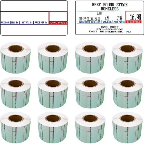 Vista 4 de Labels LST-8000 - Báscula de impresión térmica de 12 rollos, 12,000 etiquetas, compatible con CAS LP-1000 CL-5000 CL-5500 CL-7200, Easy Weigh
