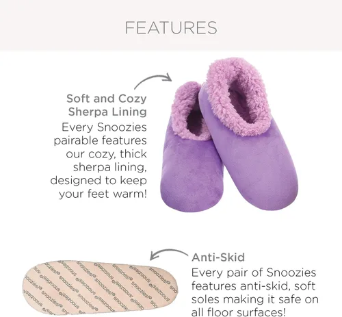 Vista 2 de Snoozies - Calcetines tipo pantuflas combinables, pantuflas de casa para mujer, calcetines mullidos, diseños de animales