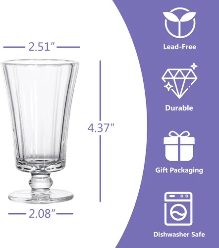 Vista 2 de Juego de 6 vasos de chupito de 4 onzas, vasos de tequila, vasos de chupito, lindos vasos de chupito, vasos de chupito transparentes, vasos de jerez