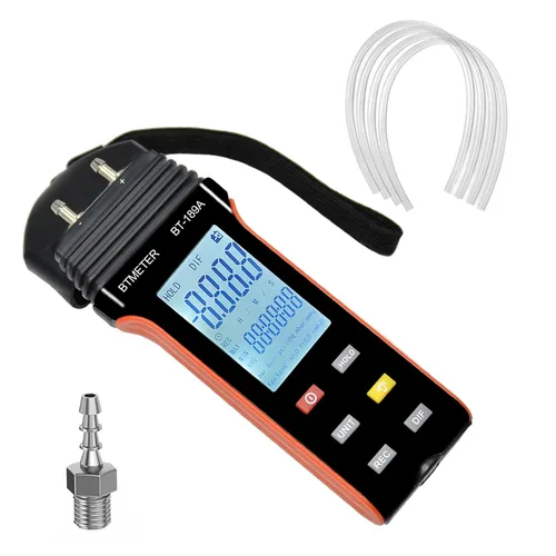 Vista 9 de BTMETER Kit de anemómetro y manómetro de doble puerto Pro CFM - 12 unidades Amarillo claro