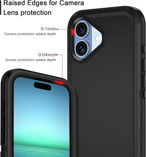 Vista 3 de I-HONVA Funda para iPhone 17 a prueba de golpes, a prueba de polvo y caídas, 3 capas de protección de cuerpo completo [sin protector de pantalla]