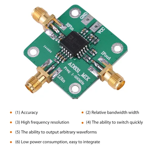 Vista 4 de AD831 transductor de alta frecuencia módulo mezclador RF 500MHz ancho de banda mezcla abajo mezcla mezclador equilibrado doble convertidor