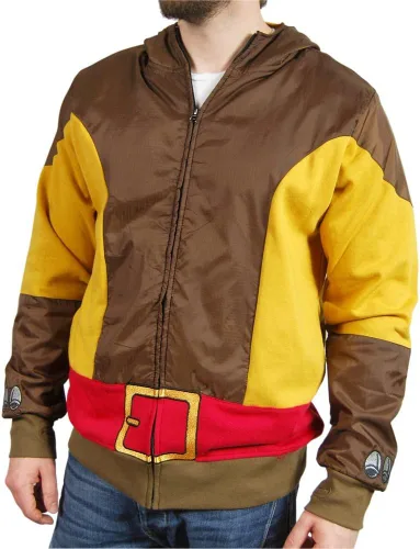 Vista 2 de Marvel de los hombres café Wolverine Costume Sudadera con Capucha para Hombre