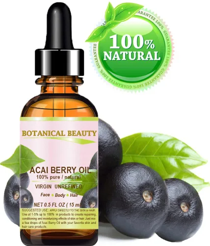 Vista 2 de Botanical Beauty Aceite portador prensado en frío virgen natural 100% puro sin refinar. 0.5 onzas líquidas-0.5 fl oz. Para cara, piel, cabello