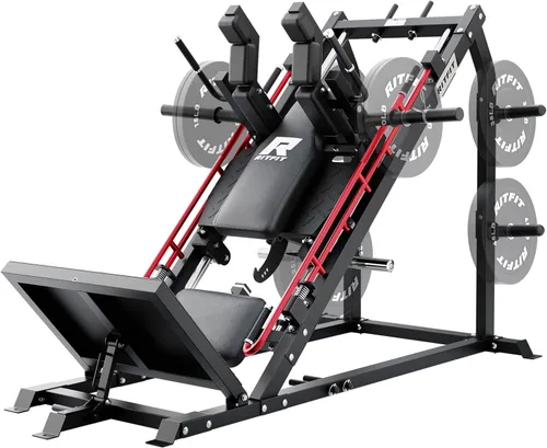 Vista 10 de RitFit Gazelle Pro - Máquina de prensa de piernas y sentadillas 3 en 1, máquina de prensa de piernas de acero de alta resistencia, capacidad de 2000