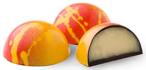 Vista 3 de Juego de regalo de bombones de chocolate exóticos gourmet y macarons franceses, tamaño grande
