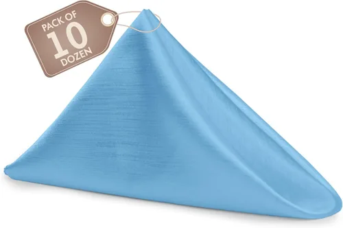 Vista 82 de Ultimate Textile -1 docena - Reversible Shantung Satin - Majestic - Servilletas de tela Majestic de 17 x 17 pulgadas color azul pizarra