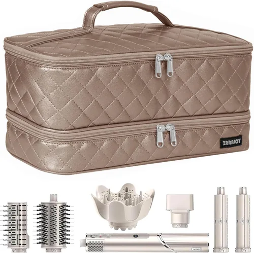 Vista 13 de ZRRAJOY Estuche de almacenamiento de doble capa para Shark Flexstyle, estuche de transporte de viaje para Shark 430/440 Flexstyle, bolsa Beige